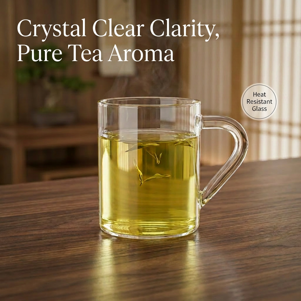 Custom Clear Fused Quartz Tube With/Without Handle Fire Polished Hand-blown Silica Glass Drinking Cup SJ SJ 226 99.999% Purity