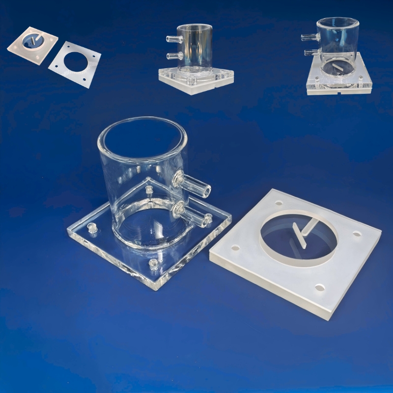 Quartz Photocatalytic Reactor Hydrogen Oxygen Production Via UV Photodegradation Ozone Free Translucent Quartz Moulding Cutting