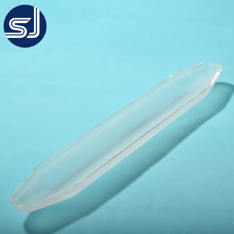 SJ 140 QUARTZ Customizable Transparent High Purity 99.9-99.999% Precision Polished Quartz Boat >85% Transmittance 1100 Lab