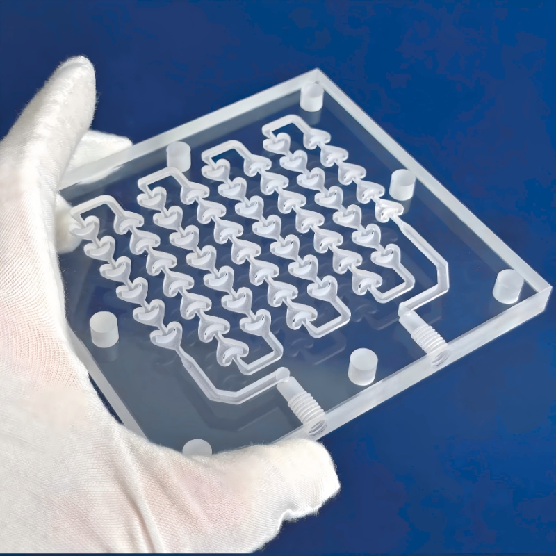 Customized High Thermal Conductance 1750C Melting Point Heat-Exchange Glass Interlayer Chips Circular Shape Quartz