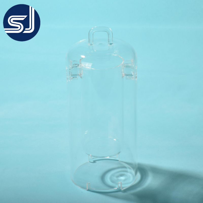 SJ 135 Custom High Purity Clear Quartz Tube Condensers Separatory Funnels Waste Jars Purification Units Semiconductor Grade High