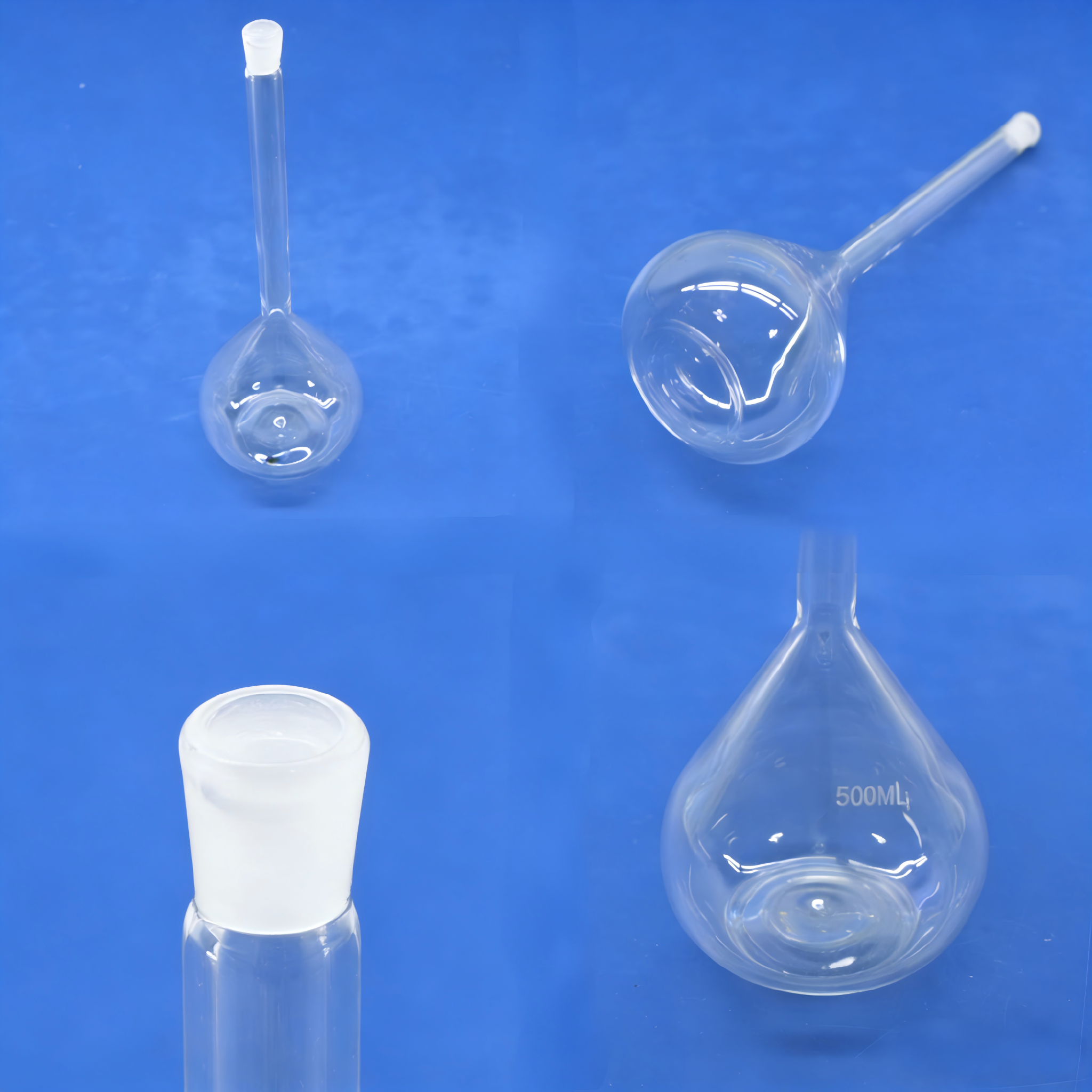 High Purity Transparent Quartz Glass Ampoule Customized Clear Quartz Flask Bending Cutting Welding Lab Use Ozone Free Polished