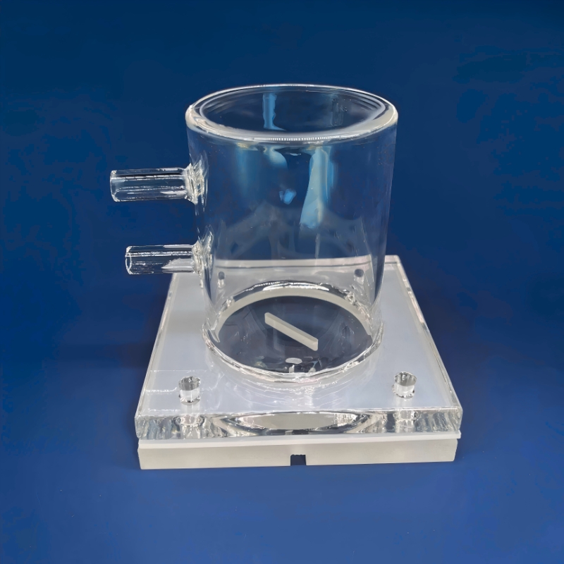 Quartz Photocatalytic Reactor Hydrogen Oxygen Production Via UV Photodegradation Ozone Free Translucent Quartz Moulding Cutting