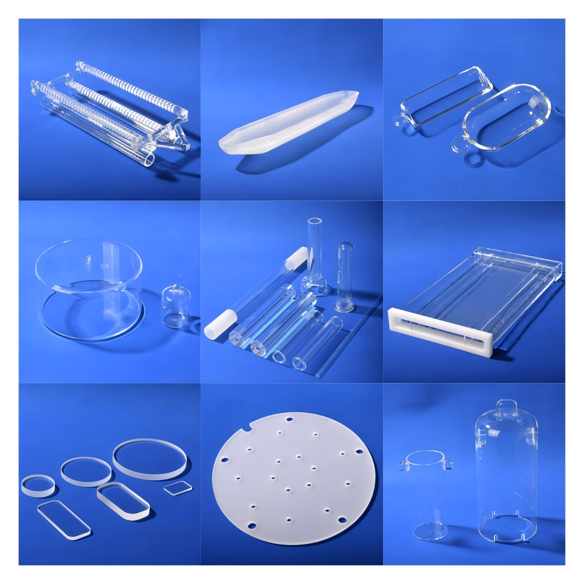 Custom High Purity Quartz C-shaped Small-sized BET Tube Welding Bending Cutting Polished Surface Semiconductor High Temp 1100