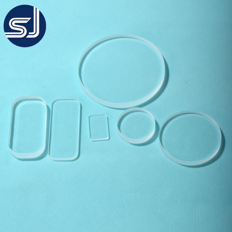 SJ Natural Fused Quartz Polished Plate Optical Clear Heat-Resistant Chemical-Resistant Cutting High Melting Point Laser 5.5-6.5