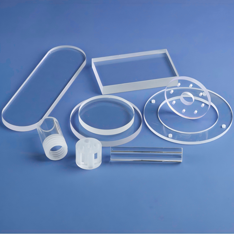 High Temperature Resistant Clear Sapphire Quartz Tablets Fused Silica Glass Sheets Customizable Sizes Polished Cutting Welding